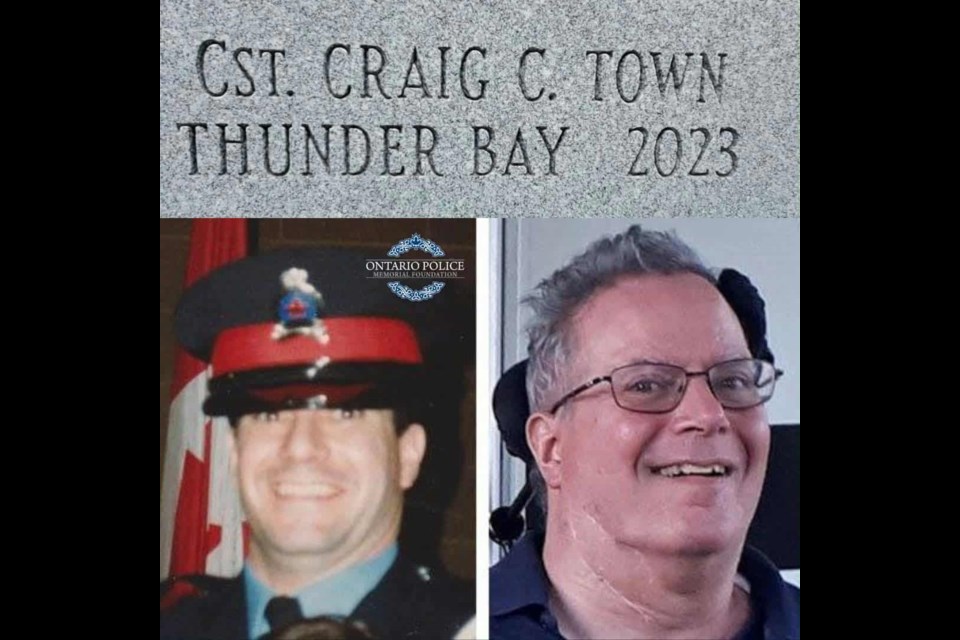 Thunder Bay Police Constable Craig Town was shot in the line of duty and suffered life-altering injuries in 1991, two years after starting on the job (courtesy Colin Wood) 